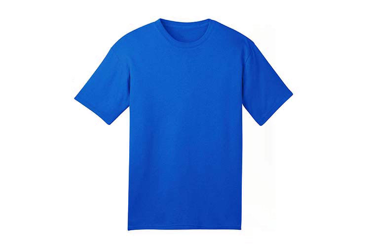 plain round neck blue color tshirt