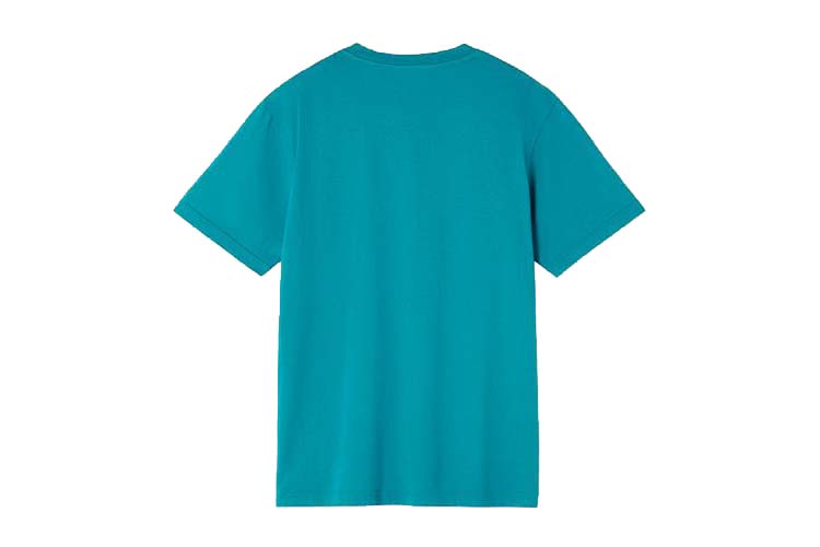 plain round neck turquoise color tshirt